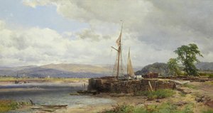 Estuary with Beached Boats by John Syer Snr.